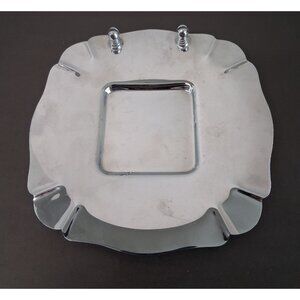 Continental Silver Co. Inc. 6.5" VTG MCM Aluminum Silver Look Serving Dish GUC